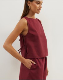 Atmos&Here - Bloom Side Tie Boxy Top