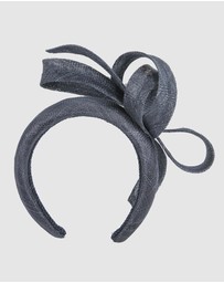 Max Alexander - Navy Sinamay Bow Racing Fascinator Headband