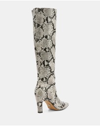 Wittner - Louella Embossed Leather Knee High Boots