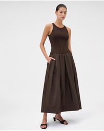 Oroton - Knit Bodice Midi Dress