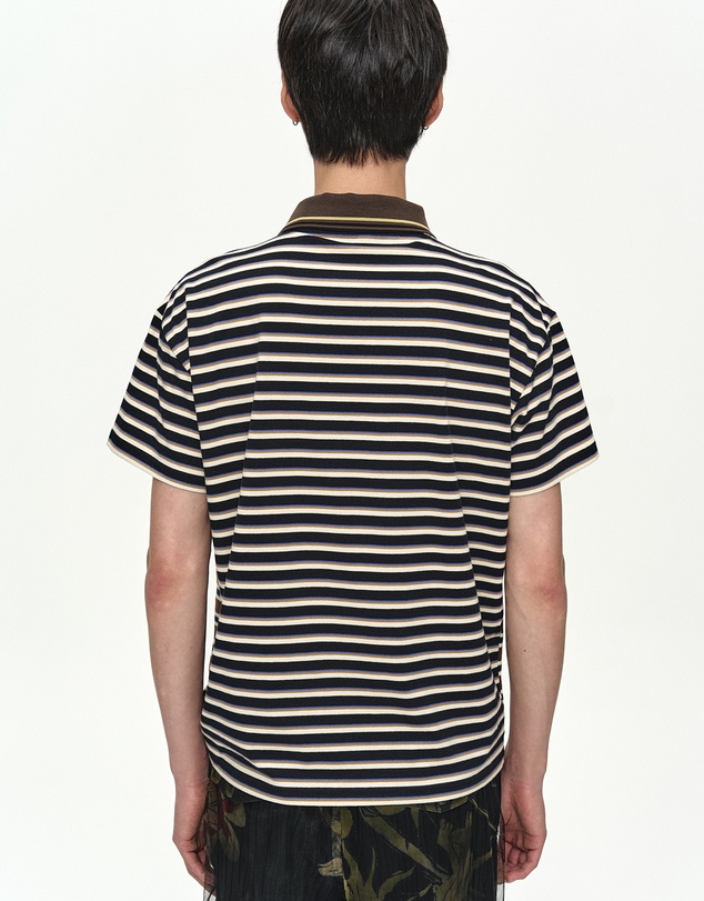 Andersson Bell - Stripe Layered Collar T-Shirt