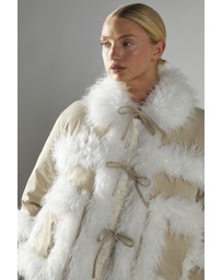 Glamorous - Tie Front Fur Lined Jacket