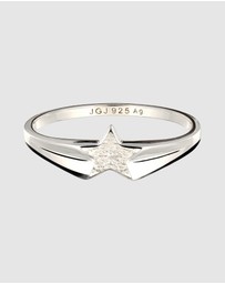 Kuzzoi - ICONIC EXCLUSIVE - Ring Men Signet Star Symbol 925 Sterling Silver