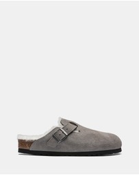 Birkenstock - Boston Shearling Suede Leather Regular - Unisex