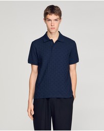 Sandro - Jersey Cross Polo Shirt