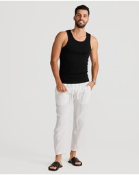 Vacay Swimwear - Rib Singlet Black