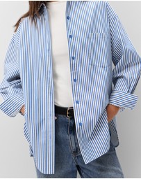 UNISON - Oversized Cotton Stripe Shirt