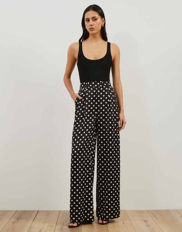 Atmos&Here - Fiona Polka Dot Tailored Trousers