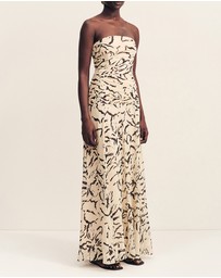 Shona Joy - Rea Strapless Panelled Maxi Dress