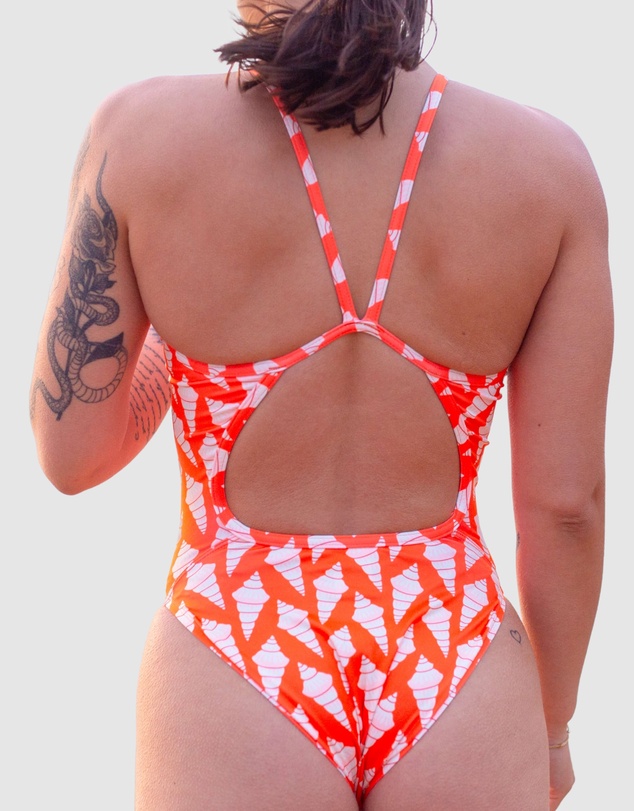 Salty Johnson - Sea Shells Thin Strap One Piece