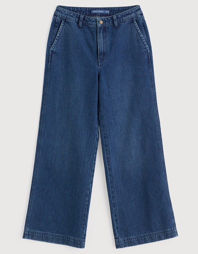 Seasalt - Seasalt Cornwall Blue Sennen Cove Wide Leg Jeans