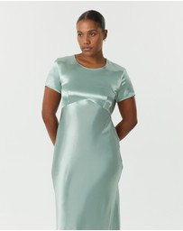 Third Form - Satin Bias Maxi Tee Dress