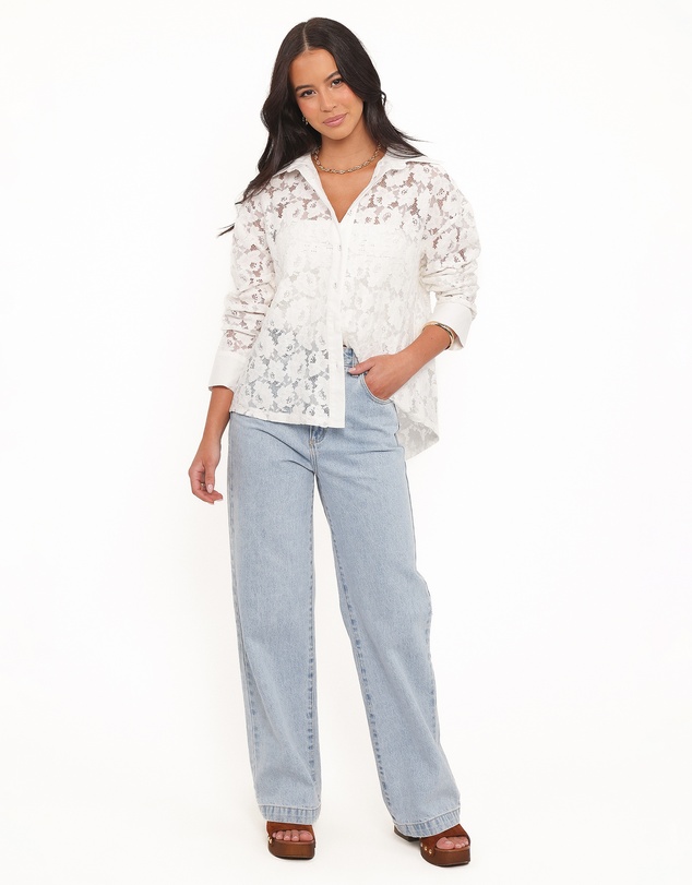 Petal & Pup - Carol Lace Shirt - White