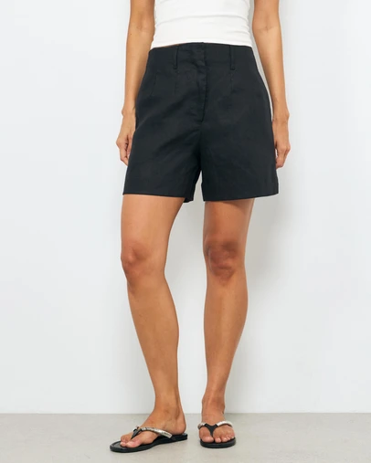 AERE - Raisa Tuck Linen Shorts