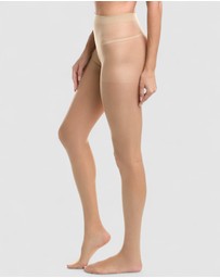 High Heel Jungle - 15 Denier Silky Slimming Sheer Tights - 2 Pack - Nude