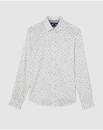 Politix - Textured Floral Long Sleeve Shirt
