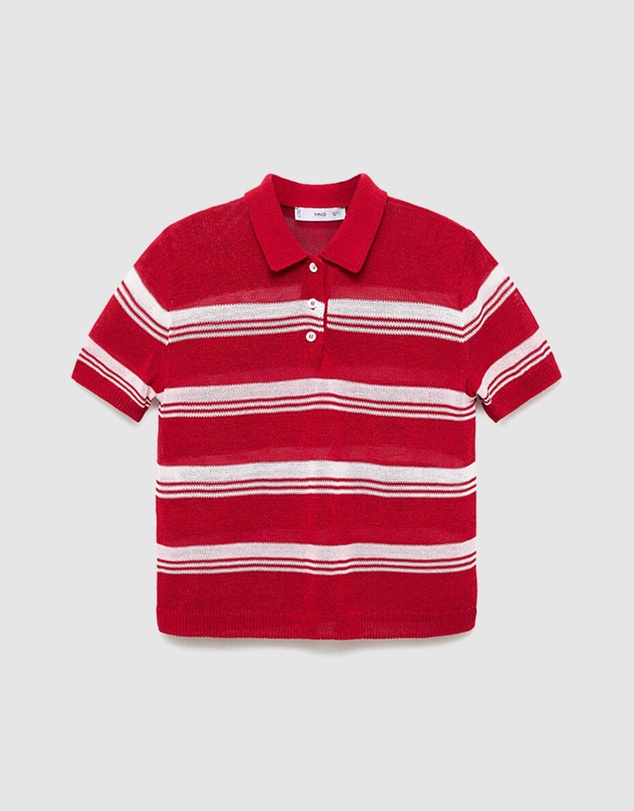 M.N.G - Short-Sleeved Polo-Neck Sweater