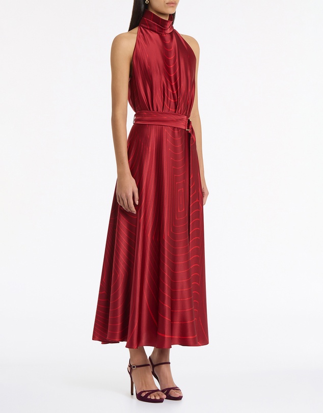 Carla Zampatti - Undercurrent Silk Viscose Stretch Halter Dress