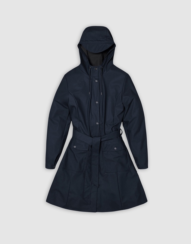 RAINS - Curve Women's Long Jacket Navy