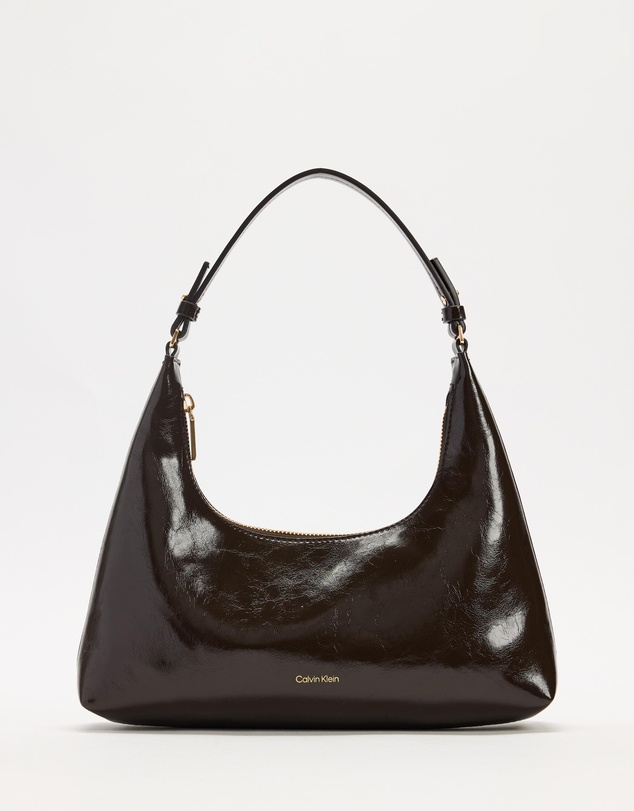 Calvin Klein - Foil Logo Glossy Convertible Shoulder Bag
