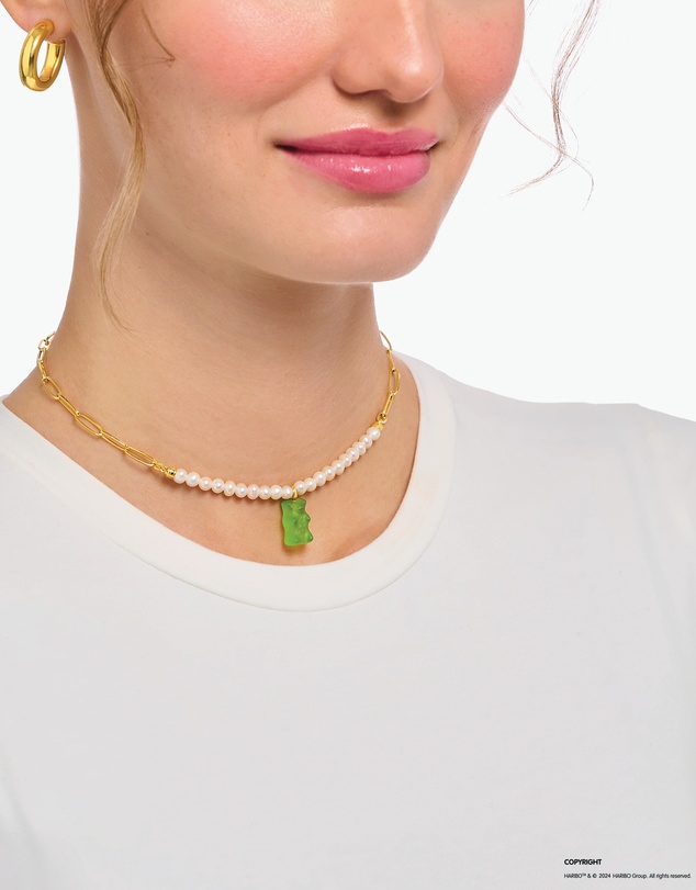 THOMAS SABO - HARIBO Green Bear Pearl Necklace