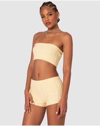 EDIKTED - Raegan Cable Knit Bandeau Top