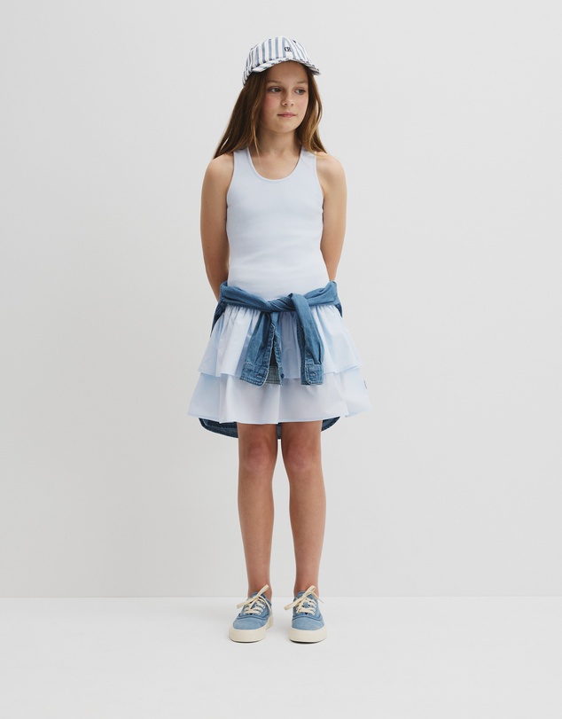 Country Road - Teen Australian Cotton Blend Sleeveless Knit Woven Dress
