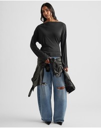 Decjuba - Tahlia Cinched Long Sleeve Top