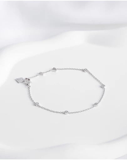 Wanderlust + Co - Multi Brilliant Bezel 925 Sterling Silver Bracelet