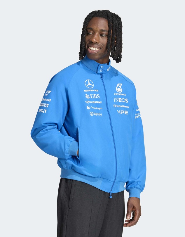 adidas Performance - MERCEDES - AMG PETRONAS FORMULA 1 TEAM BLUE WONDER DRIVER HARRINGTON JACKET Mens
