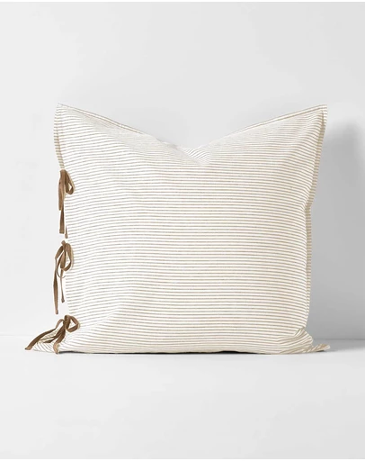 Aura Home - Chambray Mini Stripe European Pillowcase