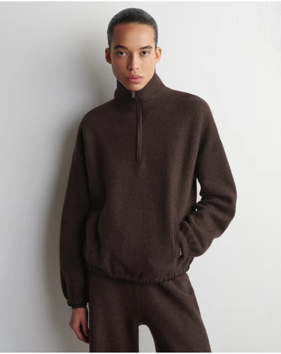 COS - Boiled Merino Wool Zip-Up Jumper