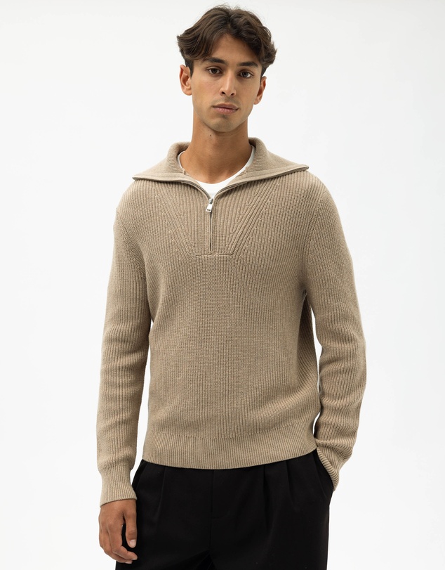 AERE - Wool Blend Quarter Zip