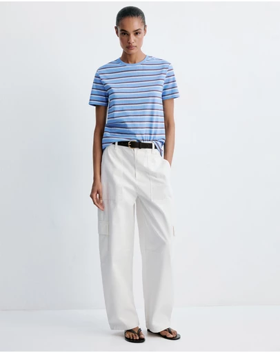 M.N.G - Striped Cotton T-Shirt