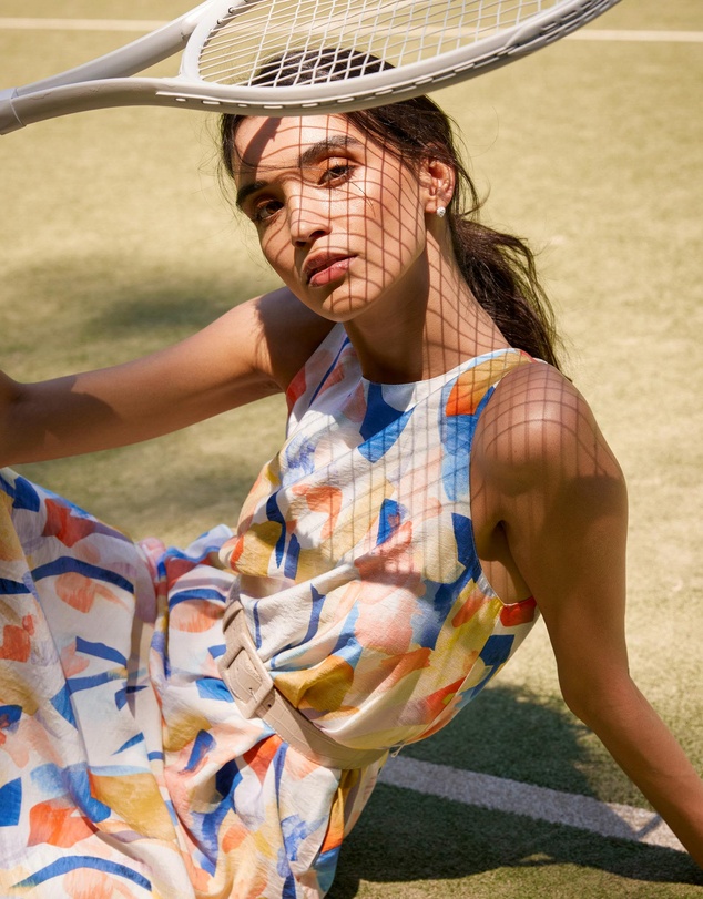 Forcast - Myka A-Line Tie Waist Dress
