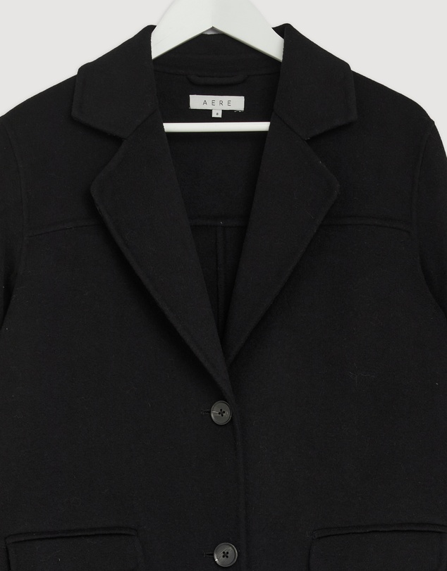 Revibe - Repaired AERE Orla Double Faced Wool Coat - AU 14