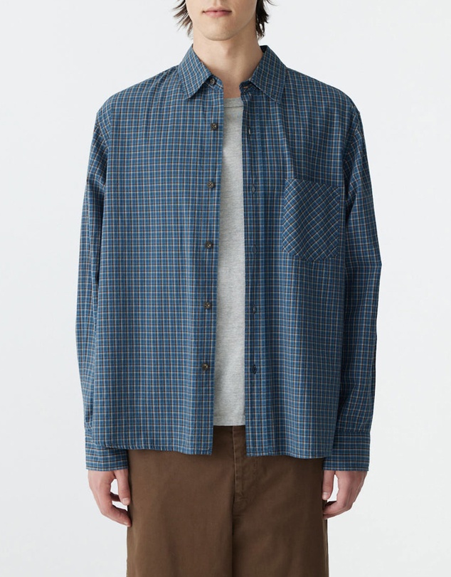 Bassike - Boxy Cotton Check Shirt