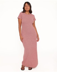 Petal & Pup - Lowell Knit Maxi Dress - Brick Red
