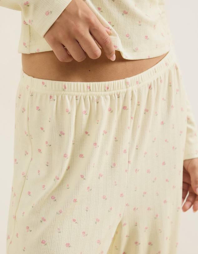 Atmos&Here - Shaina Pointelle Henley Long Sleep Set