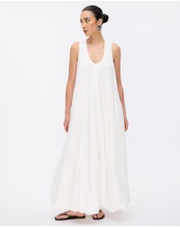 Minima Esenciales - Luna Cotton Bubble Hem Maxi Dress