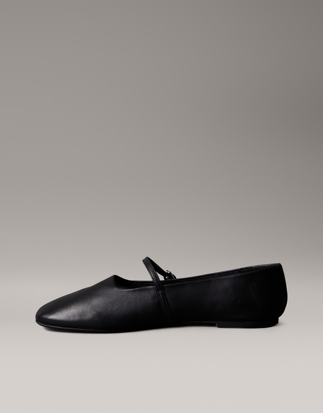Calvin Klein - Leather Square Toe Ballerinas