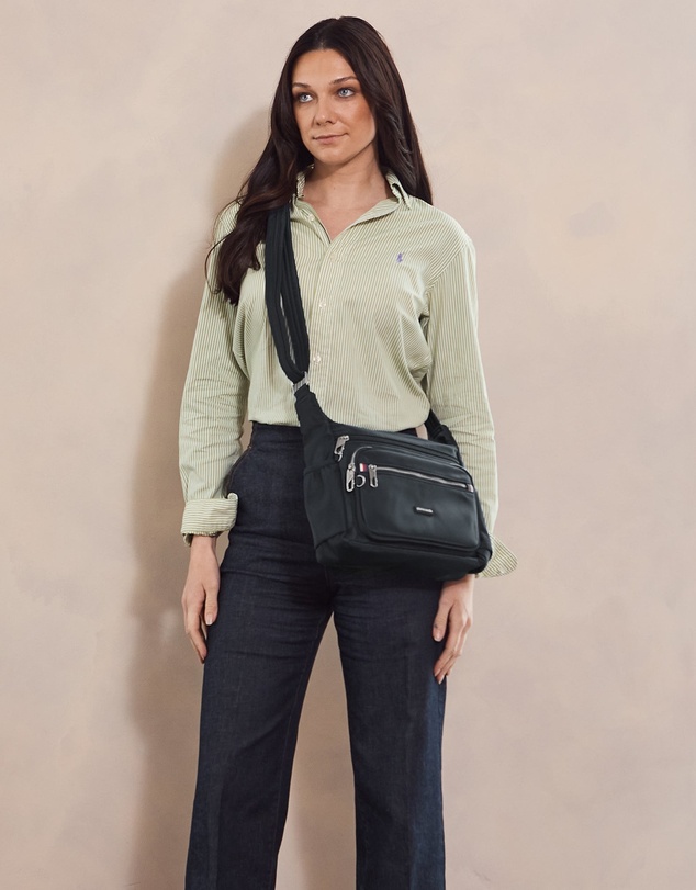 Pierre Cardin - Pierre Cardin RFID Anti-Theft Nylon Crossbody
