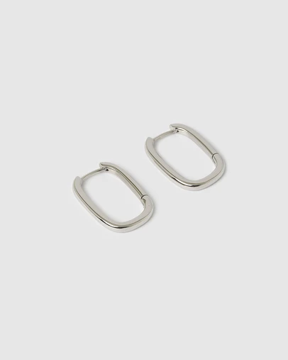 Arms Of Eve - Link-Up Silver Hoop Huggies - Large