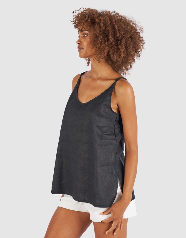 CAMIXA - CAMI-V linen Camisole Top
