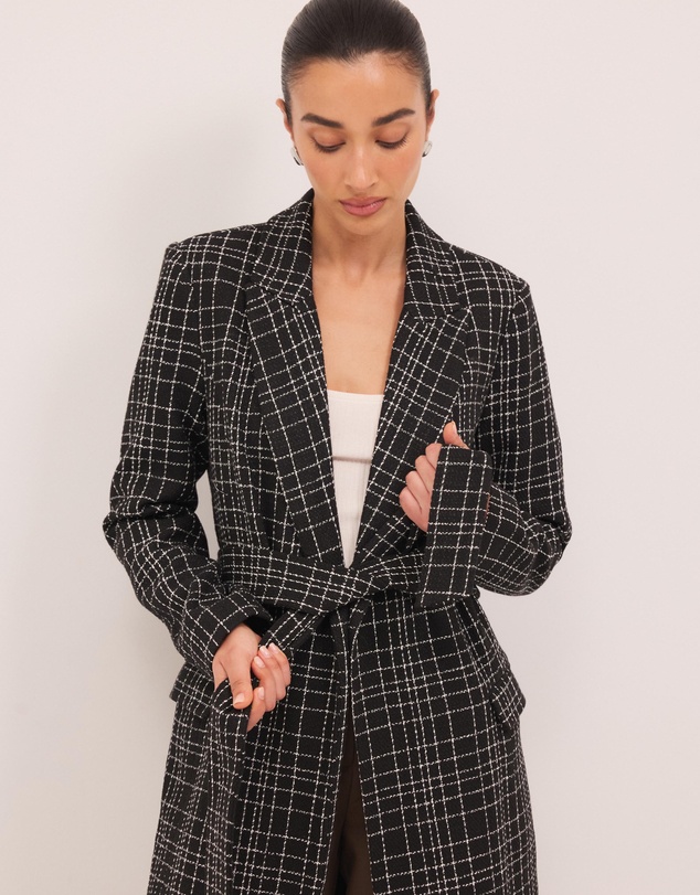 Calli - Nadia Tweed Trench Coat