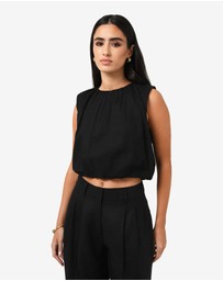 Forcast - Kenya Rouched Linen Top