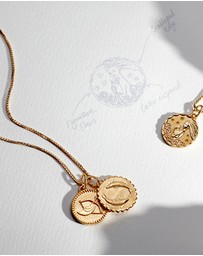 Rachel Jackson - Zodiac Art Coin Necklace Sagittarius