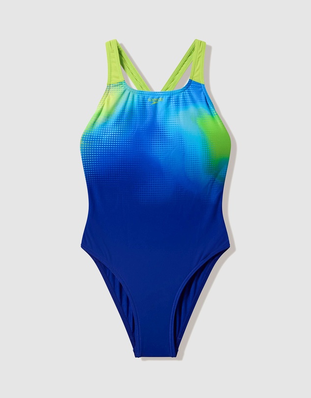 Speedo - Engineered Print Powerback One Piece - Kids-Teens