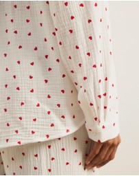 Atmos&Here - Cotton Hearts Long PJ Set