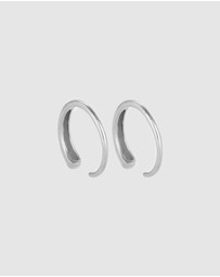 Elli Jewelry - Earrings Hoops Geo Basic Blogger Plain in 925 Sterling Silver